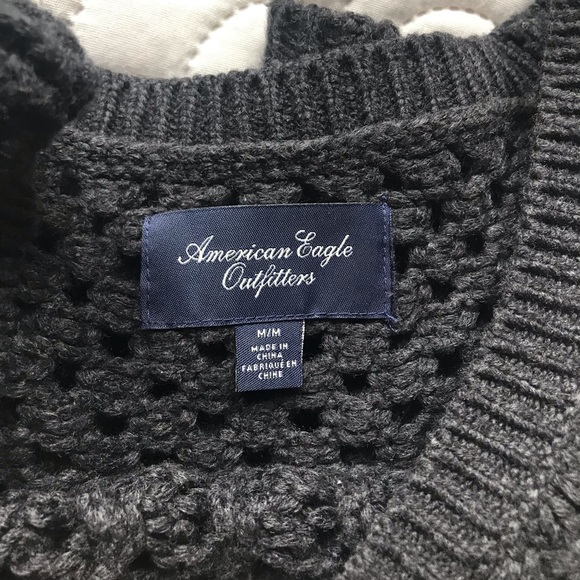 Grey AE Knit Sweater - Picture 2 of 4